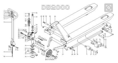手動叉車結構示意圖--河北東圣吊索具制造有限公司--手動叉車 手動叉車結構示意圖--河北東圣吊索具制造有限公司--手動叉車